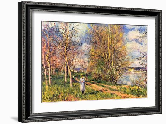 Les Petits Prés Au Printemps-Alfred Sisley-Framed Art Print