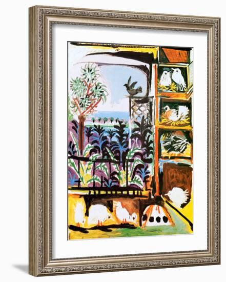 Les Pigeons, c.1957-Pablo Picasso-Framed Art Print