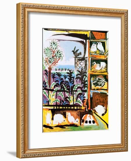 Les Pigeons, c.1957-Pablo Picasso-Framed Art Print