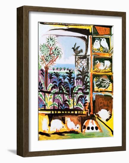 Les Pigeons, c.1957-Pablo Picasso-Framed Art Print