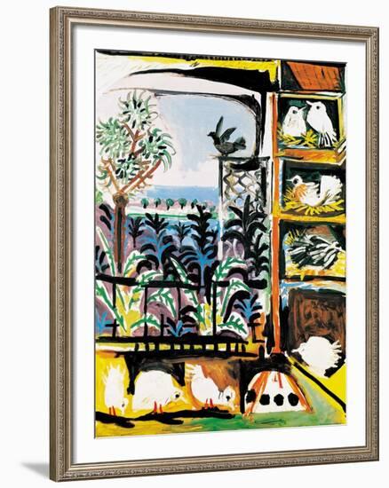 Les Pigeons, c.1957-Pablo Picasso-Framed Art Print