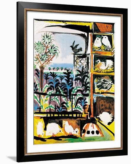 Les Pigeons, c.1957-Pablo Picasso-Framed Art Print