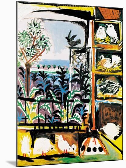 Les Pigeons, c.1957-Pablo Picasso-Mounted Art Print