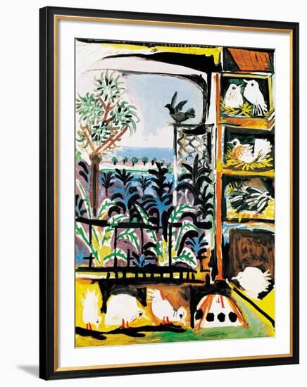 Les Pigeons, c.1957-Pablo Picasso-Framed Art Print