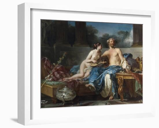 Les Plaisirs D'anacreon (550-464 Avant Jc) - the Pleasures of Anacreon - Restout, Jean-Bernard (173-Jean Bernard Restout-Framed Giclee Print