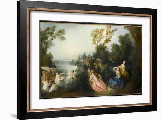 Les Plaisirs du bain-Nicolas Lancret-Framed Giclee Print