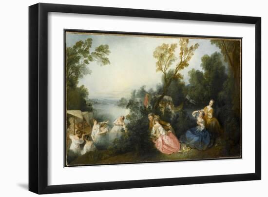 Les Plaisirs du bain-Nicolas Lancret-Framed Giclee Print