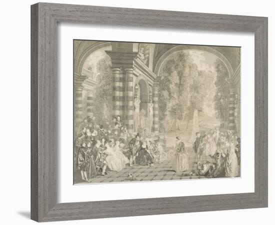 Les  plaisirs du bal-Jean Antoine Watteau-Framed Giclee Print