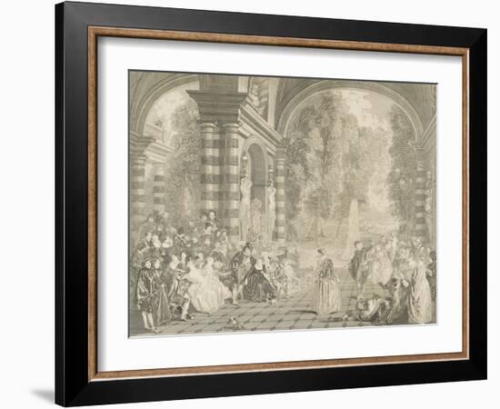 Les  plaisirs du bal-Jean Antoine Watteau-Framed Giclee Print