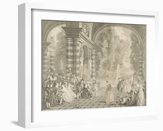 Les  plaisirs du bal-Jean Antoine Watteau-Framed Giclee Print