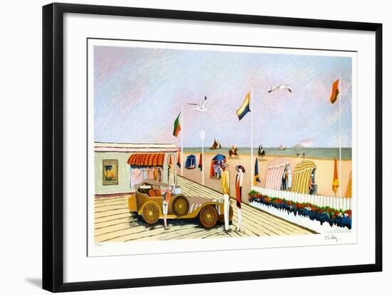 Les planches à Deauville-Ramon Dilley-Framed Limited Edition