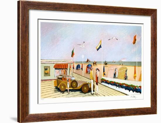 Les planches à Deauville-Ramon Dilley-Framed Limited Edition