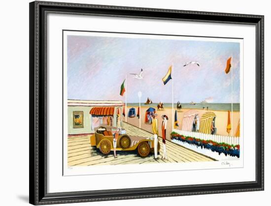 Les planches à Deauville-Ramon Dilley-Framed Limited Edition