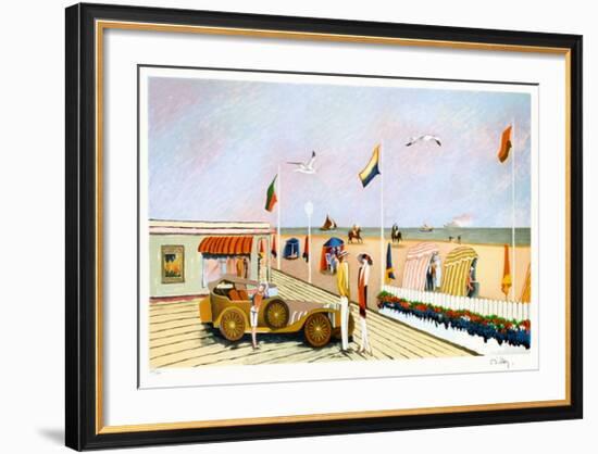 Les planches à Deauville-Ramon Dilley-Framed Limited Edition