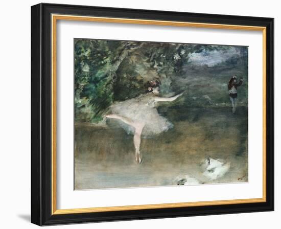 Les Pointes, Circa 1877-78-Edgar Degas-Framed Giclee Print