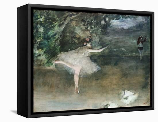 Les Pointes, Circa 1877-78-Edgar Degas-Framed Premier Image Canvas