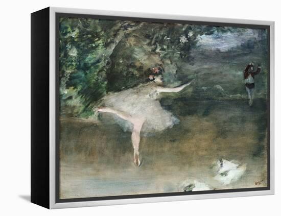 Les Pointes, Circa 1877-78-Edgar Degas-Framed Premier Image Canvas