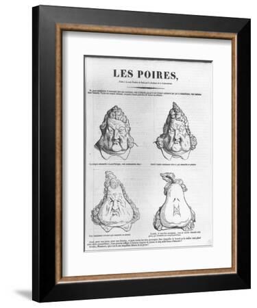 Les Poires, Caricature of King Louis-Philippe (1773-1850) from Le  Charivari' Giclee Print - Charles Philipon