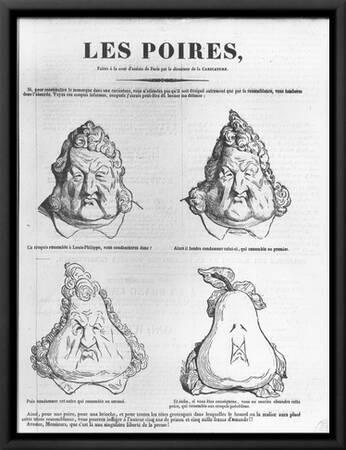 Les Poires, Caricature of King Louis-Philippe (1773-1850) from Le  Charivari' Giclee Print - Charles Philipon