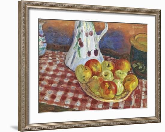 Les Pommes Rouges Et Jaunes-Pierre Bonnard-Framed Premium Giclee Print