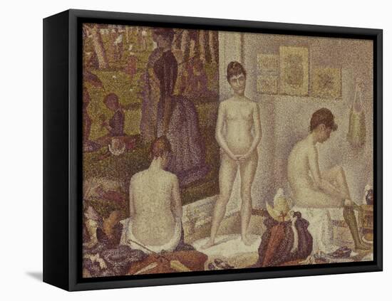 Les Poseuses Including a Reference to Dimanche Apres-Midi Sur la Grande Jatte, Umbrella-Georges Seurat-Framed Premier Image Canvas