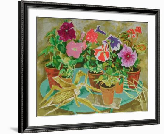 Les pots de fleurs II-Louis Vuillermoz-Framed Collectable Print