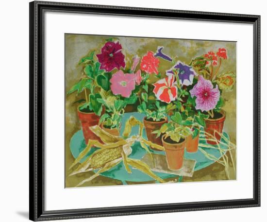 Les pots de fleurs II-Louis Vuillermoz-Framed Collectable Print