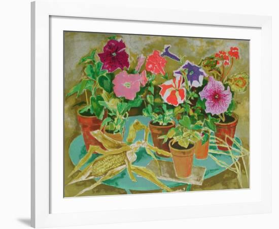 Les pots de fleurs II-Louis Vuillermoz-Framed Collectable Print