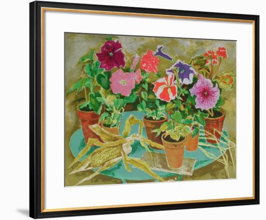 Les pots de fleurs II-Louis Vuillermoz-Framed Collectable Print