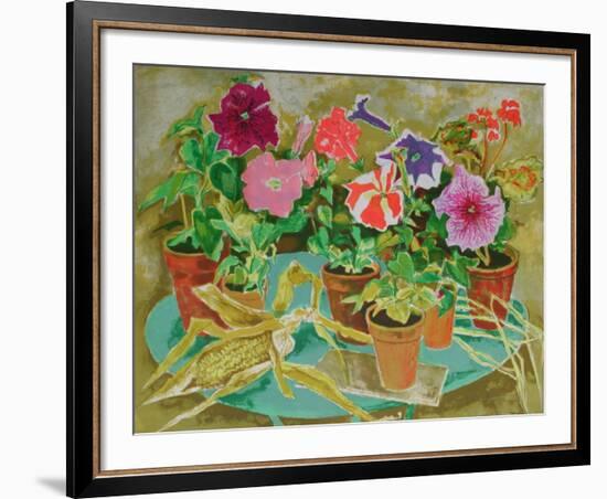 Les pots de fleurs II-Louis Vuillermoz-Framed Collectable Print