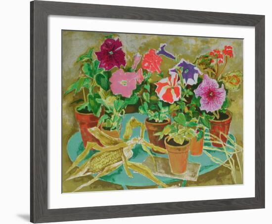 Les pots de fleurs II-Louis Vuillermoz-Framed Collectable Print