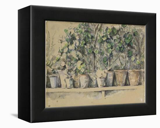 Les pots de fleurs-Paul Cézanne-Framed Premier Image Canvas