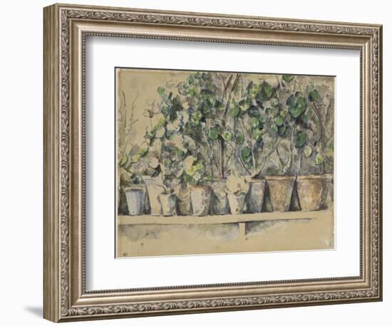 Les pots de fleurs-Paul Cézanne-Framed Giclee Print