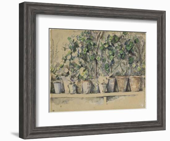 Les pots de fleurs-Paul Cézanne-Framed Giclee Print