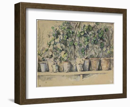 Les pots de fleurs-Paul Cézanne-Framed Giclee Print