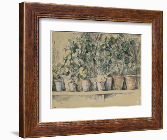 Les pots de fleurs-Paul Cézanne-Framed Giclee Print