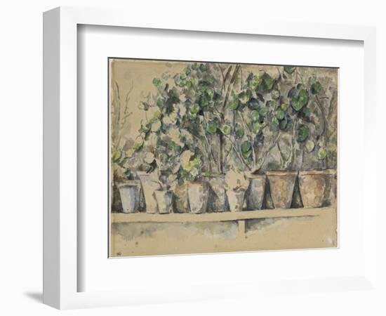 Les pots de fleurs-Paul Cézanne-Framed Giclee Print