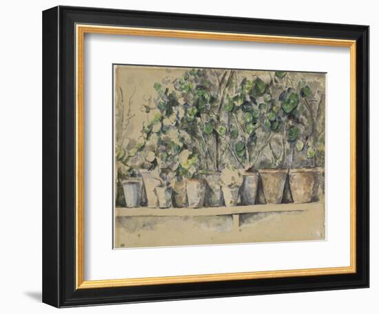 Les pots de fleurs-Paul Cézanne-Framed Giclee Print