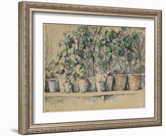 Les pots de fleurs-Paul Cézanne-Framed Giclee Print