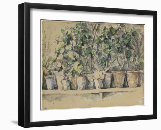 Les pots de fleurs-Paul Cézanne-Framed Giclee Print