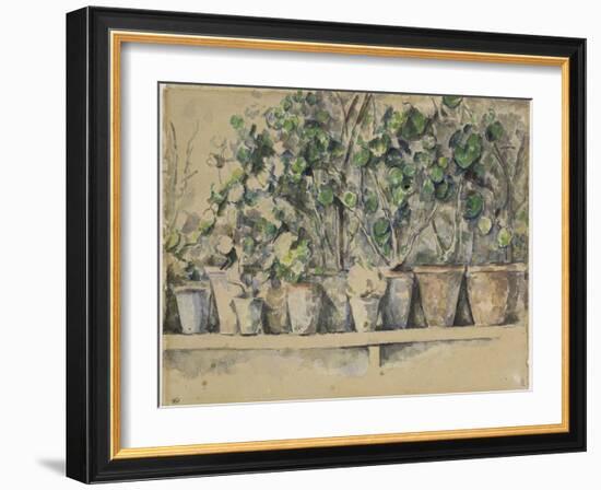 Les pots de fleurs-Paul Cézanne-Framed Giclee Print