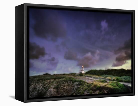 Les Poulains Lighthouse-Philippe Manguin-Framed Premier Image Canvas