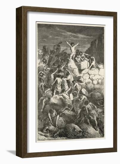 Les Premiers Combats Reguliers Entre Les Hommes a L'Age De La Pierre-Emile Antoine Bayard-Framed Giclee Print