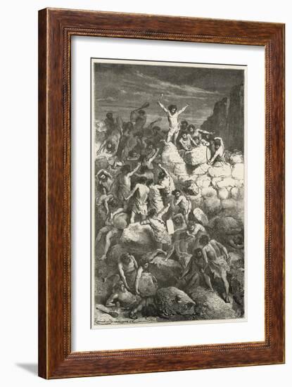 Les Premiers Combats Reguliers Entre Les Hommes a L'Age De La Pierre-Emile Antoine Bayard-Framed Giclee Print