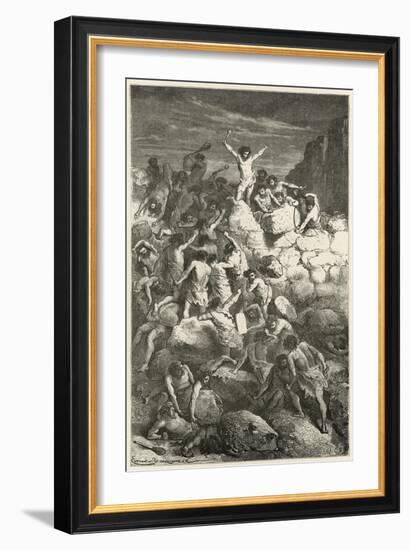 Les Premiers Combats Reguliers Entre Les Hommes a L'Age De La Pierre-Emile Antoine Bayard-Framed Giclee Print