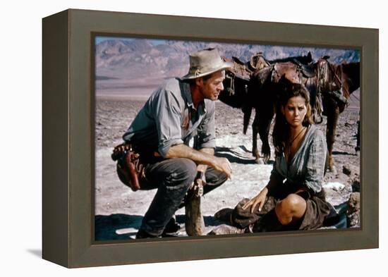 Les Professionnels THE PROFESSIONALS by Richard Brooks with Robert Ryan and Claudia Cardinale, 1966-null-Framed Stretched Canvas