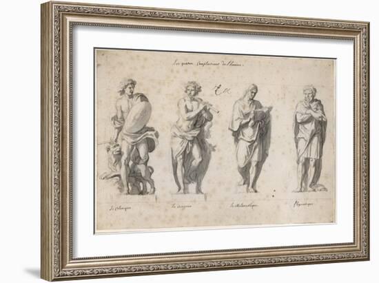 Les Quatre complexions de l'homme-Charles Le Brun-Framed Giclee Print