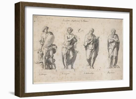 Les Quatre complexions de l'homme-Charles Le Brun-Framed Giclee Print