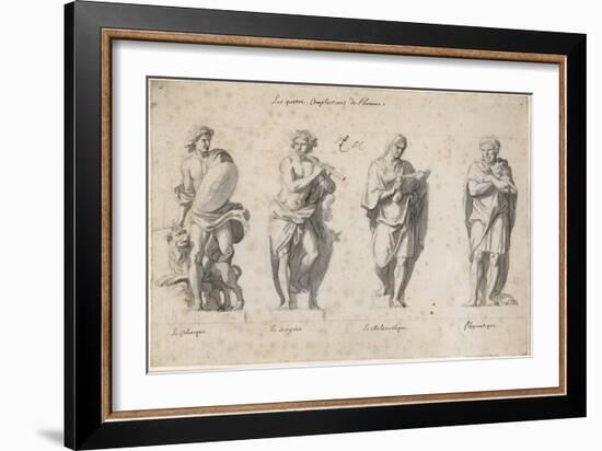 Les Quatre complexions de l'homme-Charles Le Brun-Framed Giclee Print