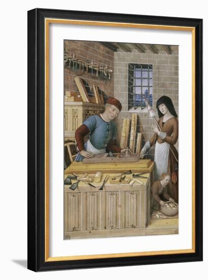 Les quatre états de la société : l'artisan ou le travail-Jean Bourdichon-Framed Giclee Print